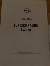 Ersatzteilliste fr Luftschraube AW-50